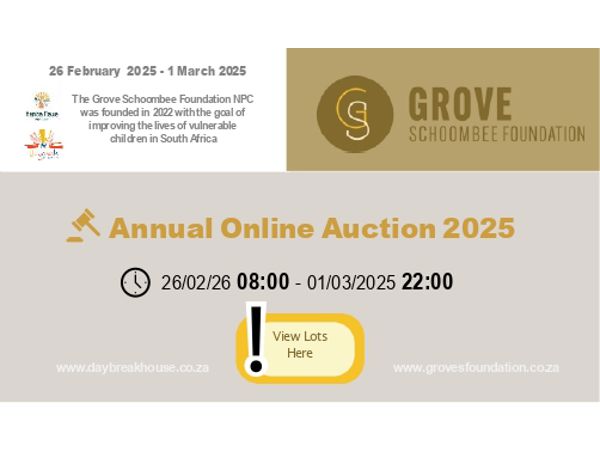 Grove Schoombee Foundation Annual Online Auction